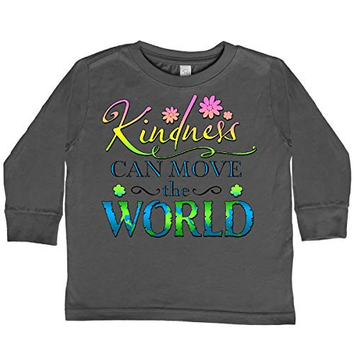 inktastic Kindness Can Move The Toddler Long Sleeve T-Shirt 5-6 Charcoal 2e958