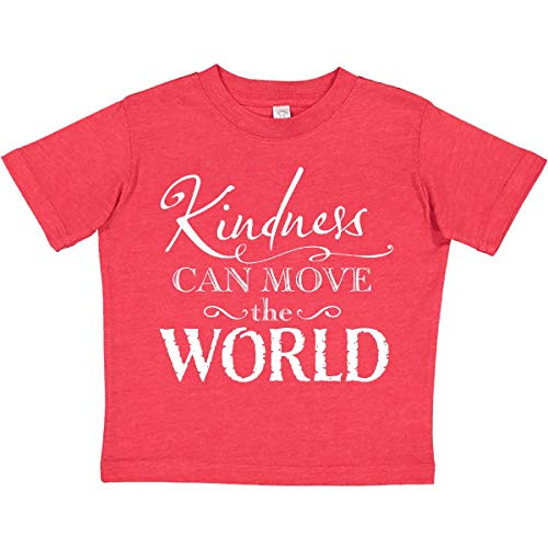 inktastic Kindness Can Move The World Toddler T-Shirt 3T Retro Heather Red 2e959