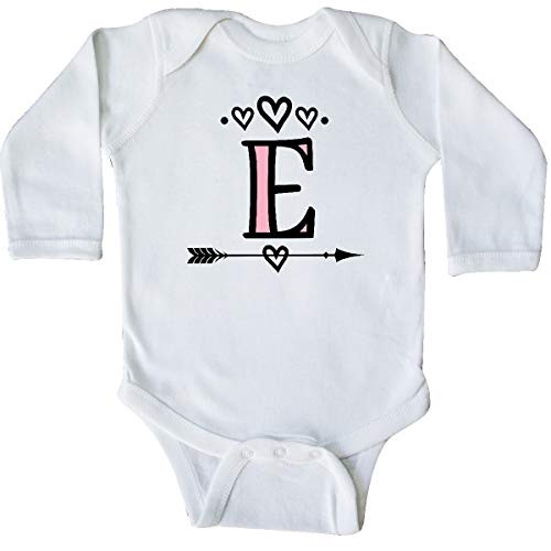 inktastic Letter E Monogram Tribal Long Sleeve Creeper 18 Months White 34352