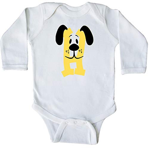 inktastic Cute H Monogram Doggie Long Sleeve Creeper 18 Months White 3c8d7
