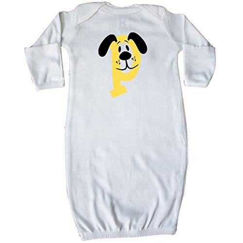 inktastic Cute P Monogram Doggie Newborn Layette White 3c8df