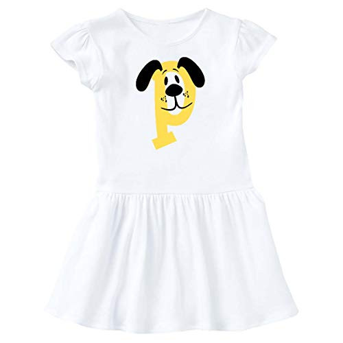 inktastic Cute P Monogram Doggie Infant Dress 6 Months White 3c8df