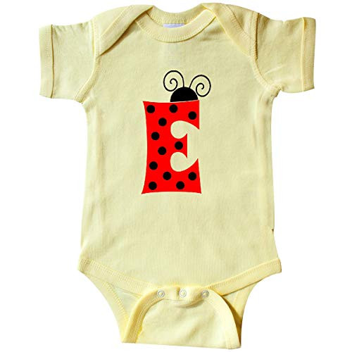 inktastic Cute Lady Bug Initial E Infant Creeper 18 Months Banana 3ca94