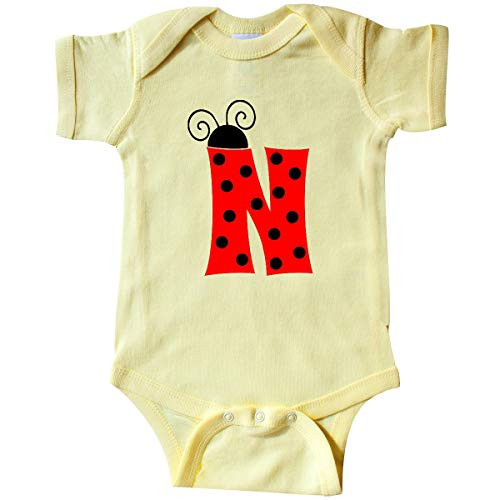 inktastic Cute Lady Bug Initial N Infant Creeper Newborn Banana 3ca9d