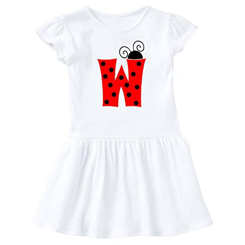 inktastic Cute Lady Bug Initial W Infant Dress 12 Months White 3caa6