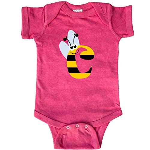 inktastic Cute Bee Initial C Infant Creeper 6 Months Retro Heather Pink 3cae5