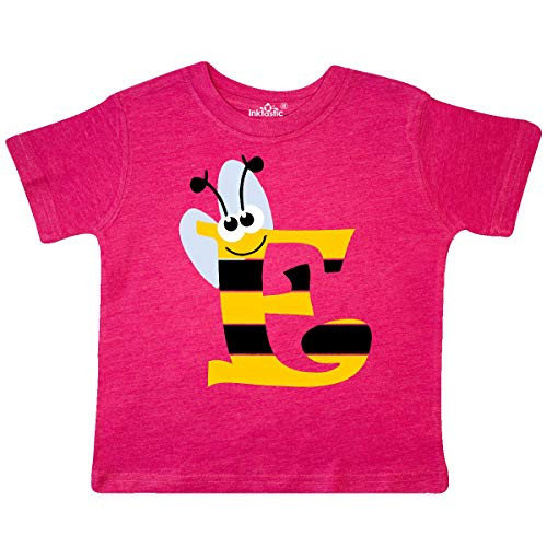 inktastic Cute Bee Initial E Toddler T-Shirt 3T Retro Heather Pink 3cae7