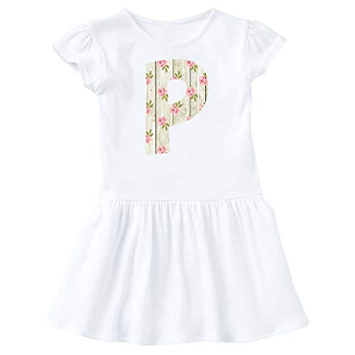 inktastic Cute Floral Initial P Infant Dress 6 Months White 3cb5a