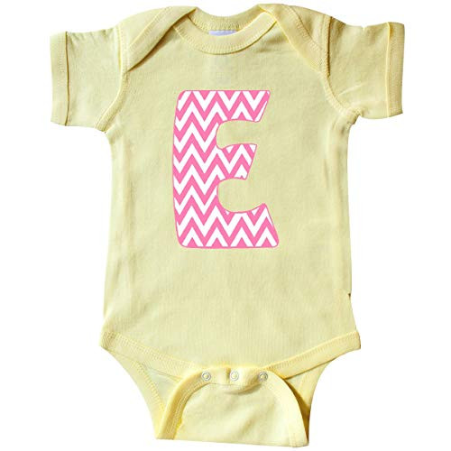 inktastic Cute Pink Chevron Initial E Infant Creeper 12 Months Banana 3cb69
