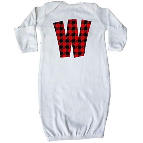 inktastic Red Buffalo Plaid Initial W Newborn Layette White 3cb95
