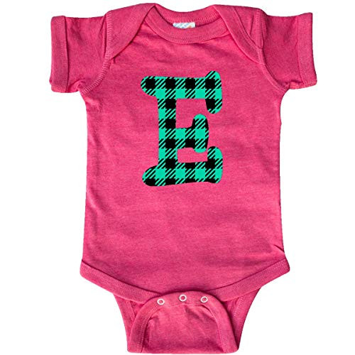 inktastic Teal Plaid Initial E Infant Creeper 18 Months Retro Heather Pink 3cbfa