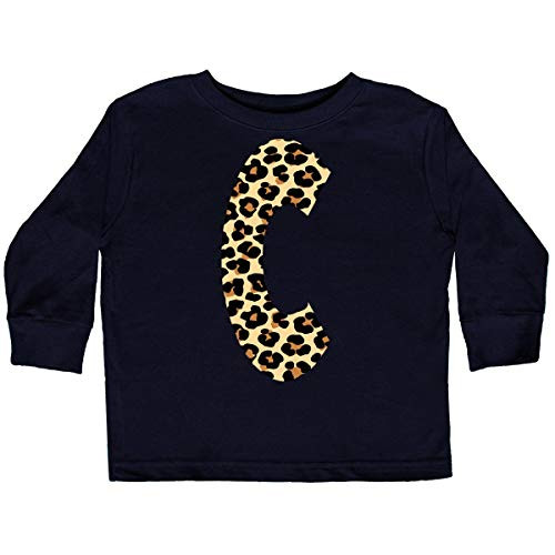inktastic Leopard Print Letter C Toddler Long Sleeve T-Shirt 3T Black 3d164