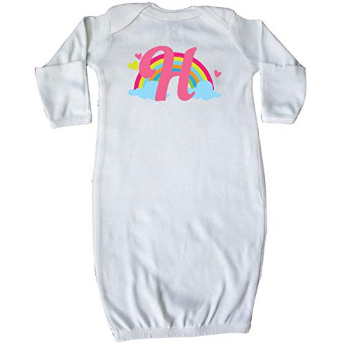 inktastic Rainbow Letter H Monogram Baby Girl Newborn Layette White 3d6e0