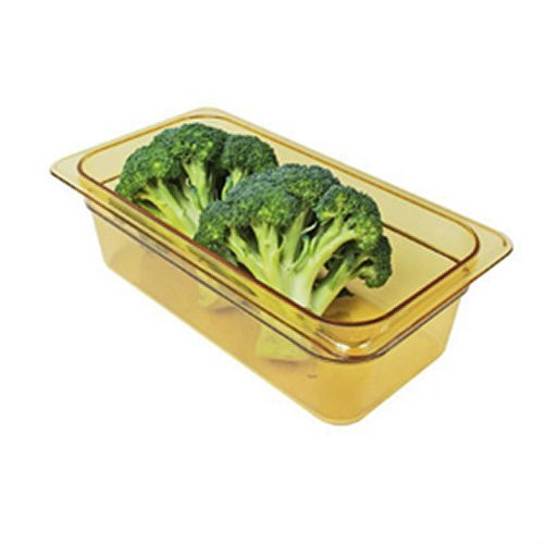 Cambro 34HP H-Pan Hot Food Pan Third-Size 3-1316 Quart Amber