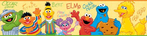 RoomMates RMK1463BCS Sesame Street Peel & Stick Wall Border 5in X 15ft