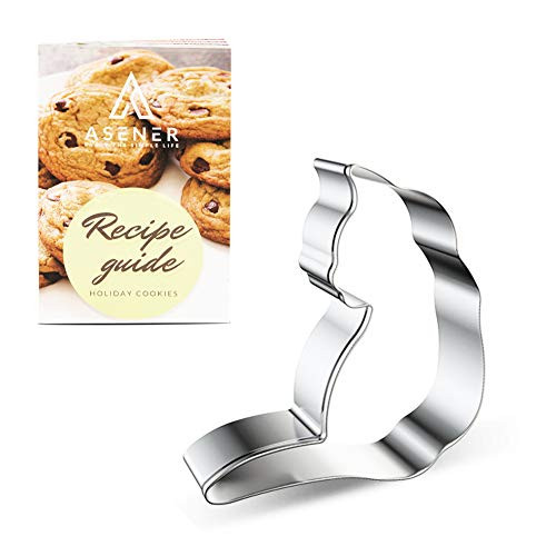 Asener Cookie Cutters Cat C Cookie Cutter with Recipe Book