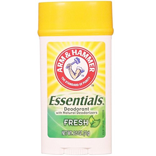 ARM & HAMMER Essentials Natural Deodorant, Fresh 2.5 oz (Pack of 6)