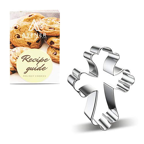 Asener Cookie Cutters Holy Cross E Cookie Cutter with Recipe Book3.14inch