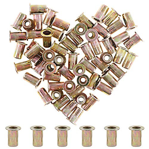 Hilitchi 60 Pcs 532-32 UNC Rivet Nuts Threaded Insert Nut 532-32 UNC Rivnut