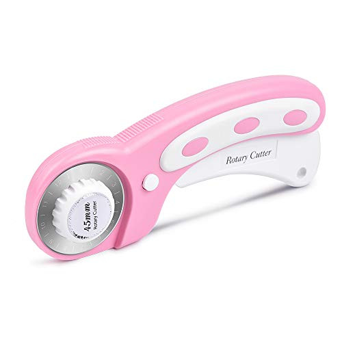 Sopito 45mm Rotary Cutter Fabric Cutter for Quilting Fabric and Arts and Crafts Pink Sopito 45mm Rotary Cutter Fabric Cutter for Quilting Fabric and Arts and Crafts Pink