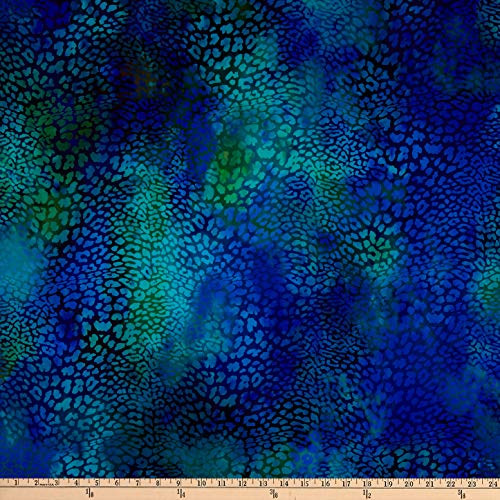 In The Beginning Fabrics in The Beginning Digital Safari Leopard Blue Yard