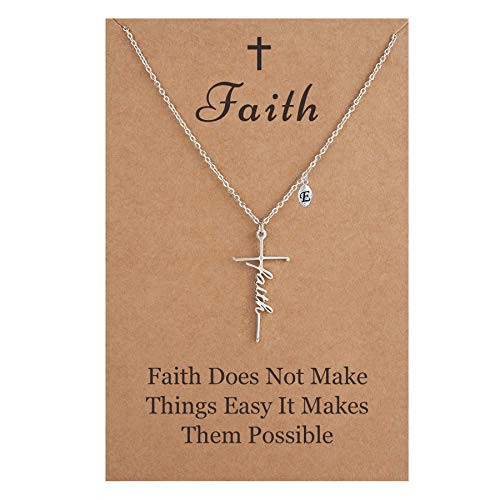 Faith Cross Necklace Faith Initial Pendant Necklace E Letters Alphabet Personalized Jewelry Gift for Women Faith Cross Necklace Faith Initial Pendant Necklace E Letters Alphabet Personalized Jewelry Gift for Women