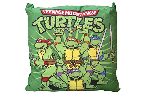 Jay Franco Nickelodeon Teenage Mutant Ninja Turtles Retro 10" Square Decorative Pillow, II