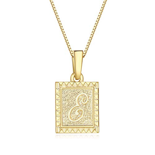 Joeyan Gold Square Initial T Necklace 