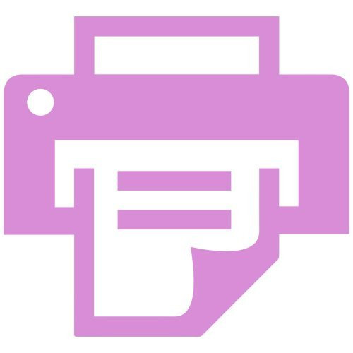 Office Printer 6 Inch Sticker Graphic - Pink, Mirrored, 6 Inch Sticker Graphic - Vinyl Car Home Truck Window Laptop
