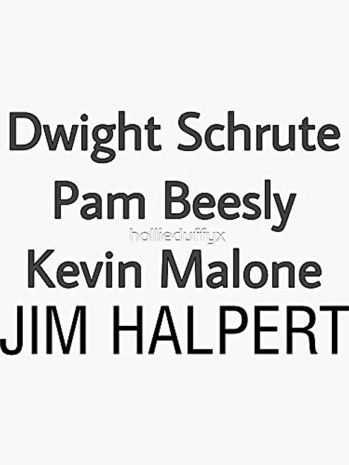 The Office Names Sticker - Sticker Graphic - Auto, Wall, Laptop, Cell, Truck Sticker for Windows, Cars, Trucks