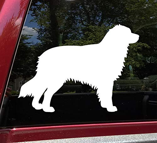 Minglewood Trading Australian Shepherd -V2- Vinyl Decal - Auss Aussie Dog Puppy - Die Cut Sticker - 5w x 3.5h inches - Black