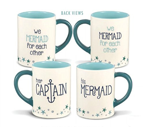 Grasslands Road Her Captain and His Mermaid Mugs - Set of 2
