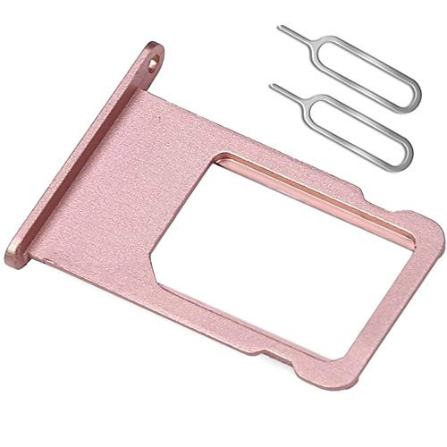 Rose Gold Sim Card Tray Slot Holder Replacement Repair Part Compatible with iPhone 5S / SE plus  2 Eject Pin