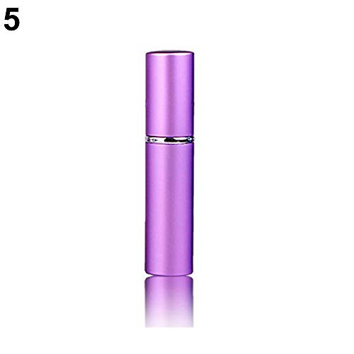 Infgreate-Portable Mini Refillable Empty Spray Bottle,5 ml Travel Portable Mini Refillable Perfume Atomizer Empty Glass Spray Bottle - Purple