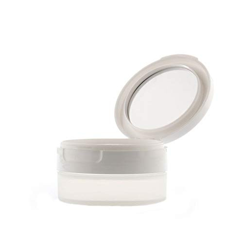 AKOAK Capacity 35 ml1.18 oz Empty Reusable Plastic Loose Powder Compact Container DIY Makeup Powder Case with Sponge Powder Puff,Mirror and Sifter