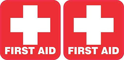StickerTalk First Aid Vinyl Stickers, 2 inches by 2 inches
