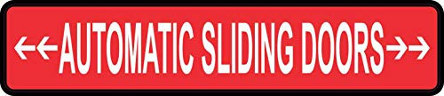 StickerTalk Automatic Sliding Doors Vinyl Sticker, 10 inches by 2 inches