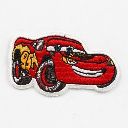 1pcs Lightning Mcqueen Cars Fabric Embroidered Iron/sew on Patch for Kids Cloth