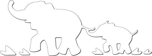 Elephant car Sticker, I Make Decals,with Baby, Elephant Family, White Vinyl, Decal, Sticker, Label for car, Window, Computer, iPad, Wall, etc.