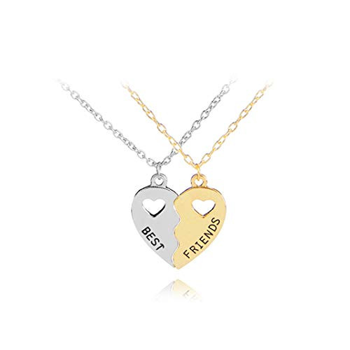 Airlove BFF Friendship Necklace for 2 - Best Friend Necklaces BFF Gifts for 2 Matching Heart Best Friends Forever Pendant Necklaces Set Airlove BFF Friendship Necklace for 2 - Best Friend Necklaces BFF Gifts for 2 Matching Heart Best Friends Forever Pendant Necklaces Set