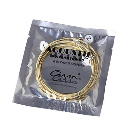 Jiangxinshenghuo 6pcs/set Folk Guitar String Replacement Parts Acoustic Guitar Copper Core Strings Kit Musical Instrument Accessories