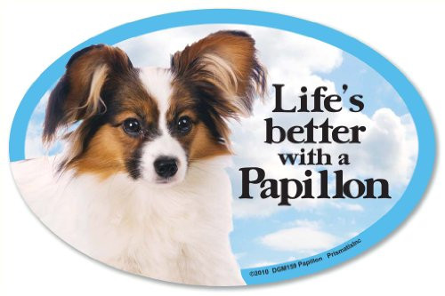 Prismatix Papillon Oval Dog Magnet for Cars