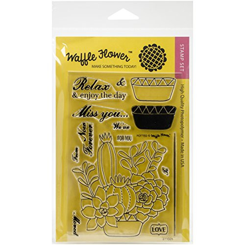 Waffle Flower Crafts 271025 Clear Potted Stamps, 4 x 6"