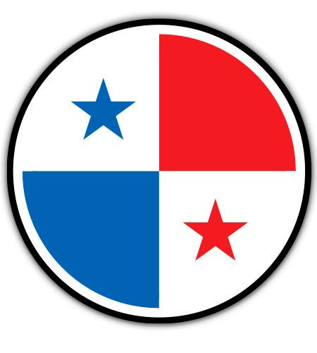 Panama Flag - 3inch  Vinyl Sticker - For Car Laptop I-Pad Phone Helmet Hard Hat - Waterproof Decal