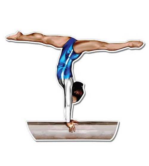 Gymnastics - 3inch  Vinyl Sticker - For Car Laptop I-Pad Phone Helmet Hard Hat - Waterproof Decal