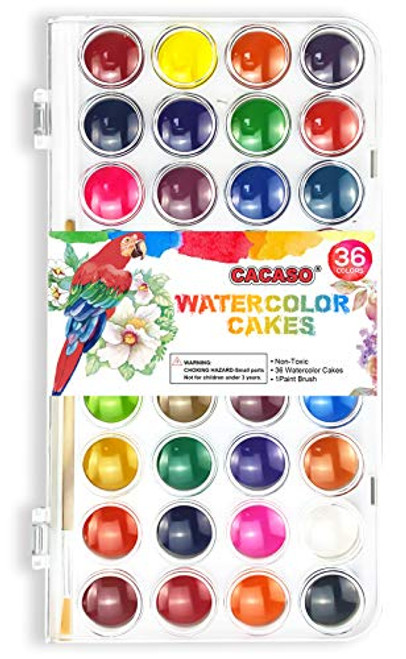 36 Colors Watercolor Paint Set, Washable and Portable Travel Solid Watercolor Pan Set with Paint Brush, Watercolor Palette Paint Set for Adults, Kids, Beginners and Professionals 36 Colors Watercolor Paint Set, Washable and Portable Travel Solid Watercolor Pan Set with Paint Brush, Watercolor Palette Paint Set for Adults, Kids, Beginners and Professionals