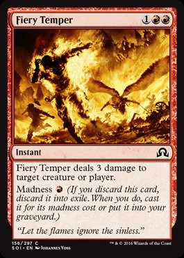 Magic The Gathering - Fiery Temper 156/297 - Shadows Over Innistrad