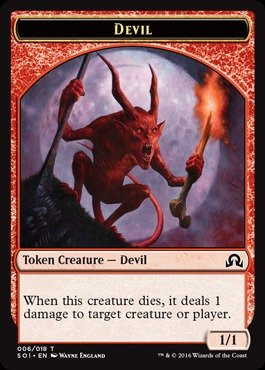 Magic The Gathering - Devil Token 006/018 - Shadows Over Innistrad