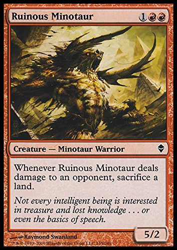 Magic The Gathering - Ruinous Minotaur 145 - Zendikar