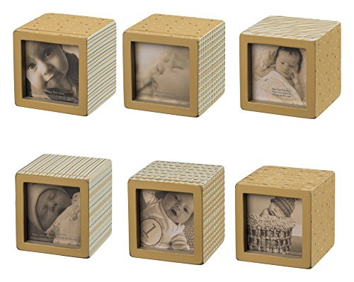 Primitives by Kathy Photo Block, Set of 6, Yellow Pattern